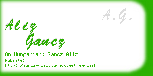 aliz gancz business card